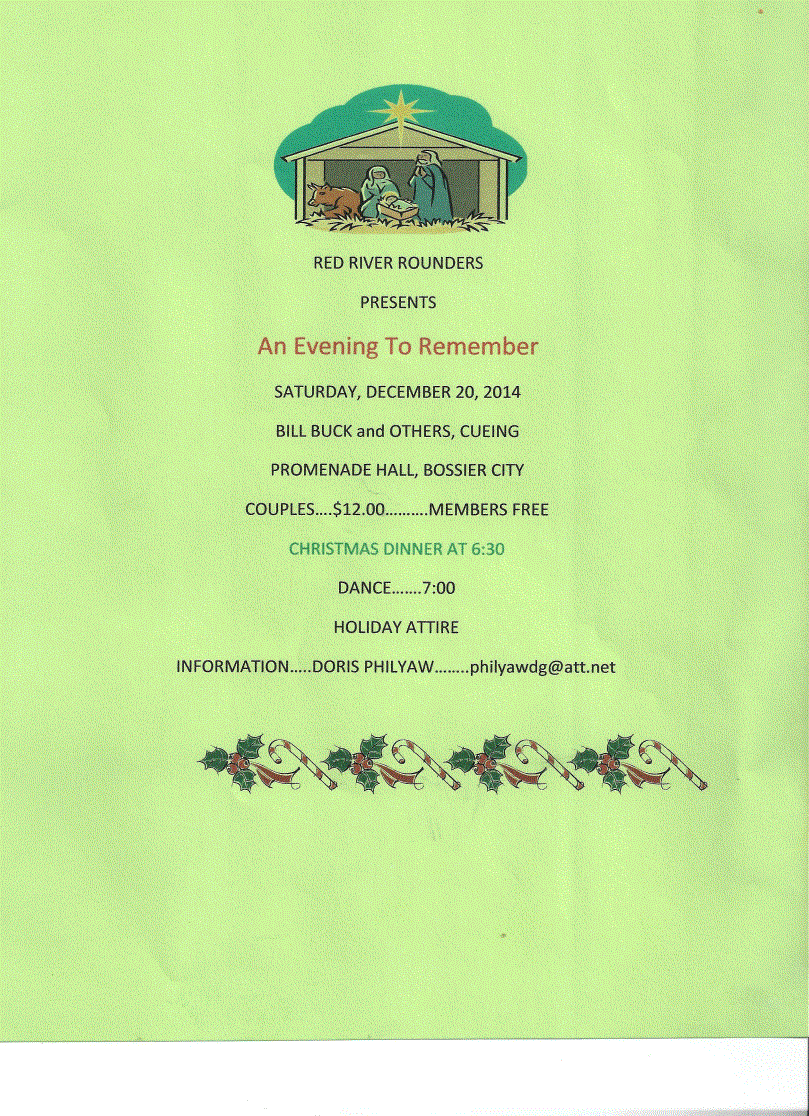 DECEMBER'S Dance Flyer NOT yet Available
